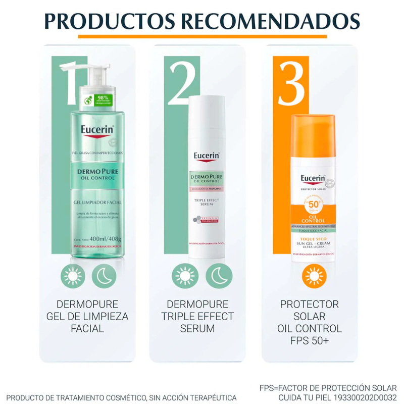 Protector Solar Facial Eucerin para piel mixta- grasa