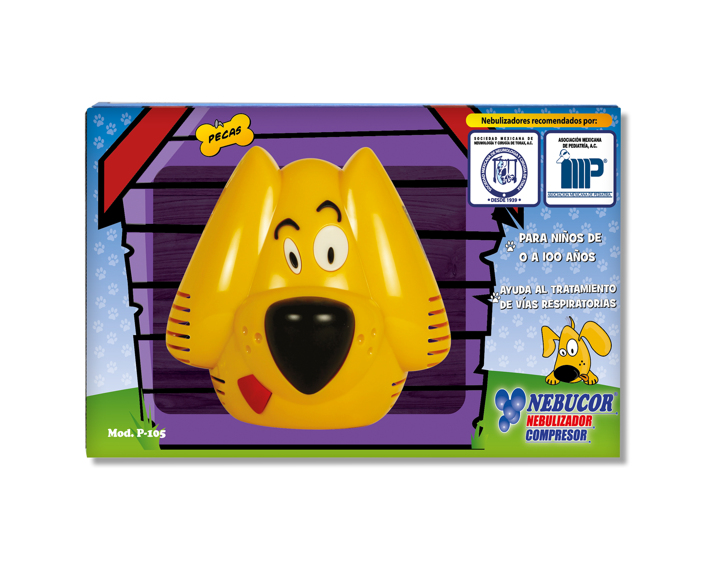 Nebulizador de compresor NEBUCOR P-105 (1 pza) Infantil/ Adulto