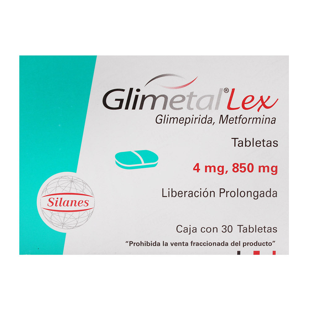 GLIMETAL-LEX 850/4 MG 30 TAB