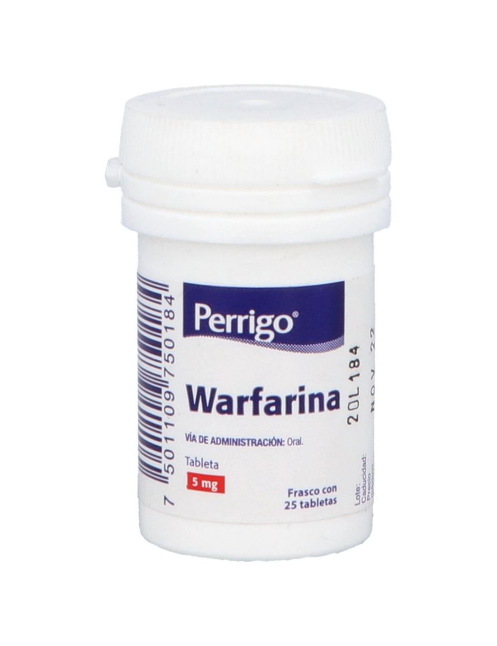 WARFARINA 5 MG FCO 25 TAB LGEN