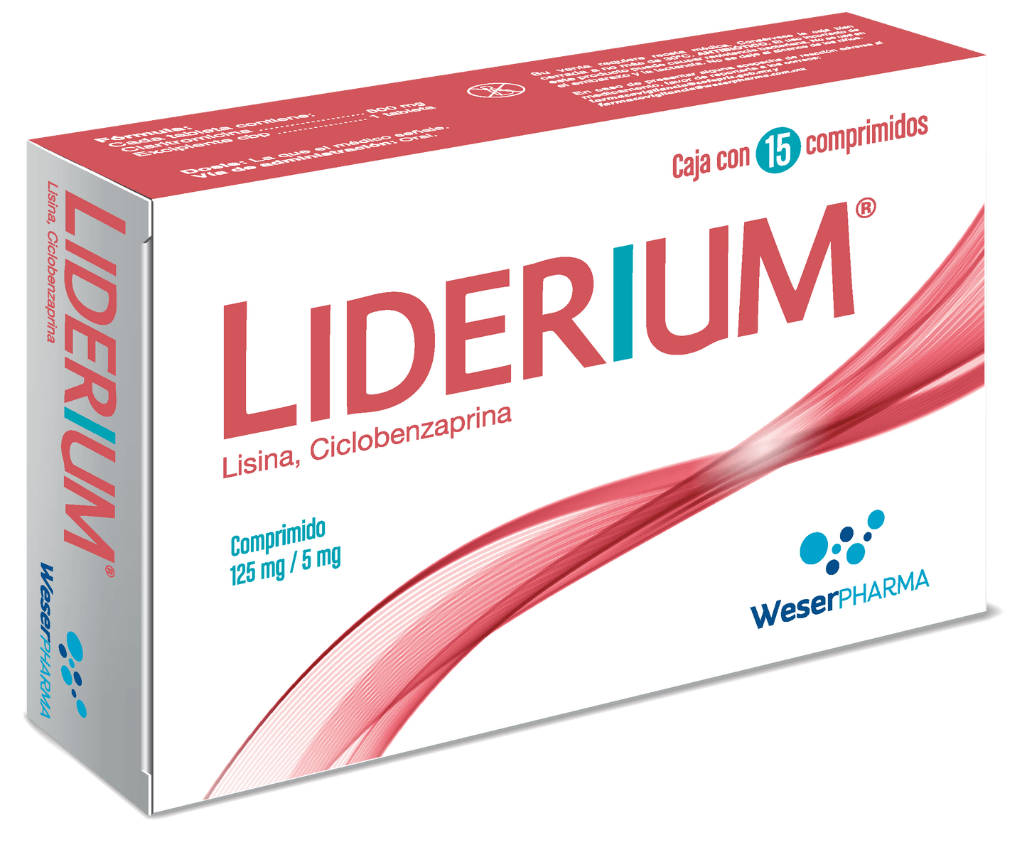 LIDERIUM 125/5 MG 15 CPR