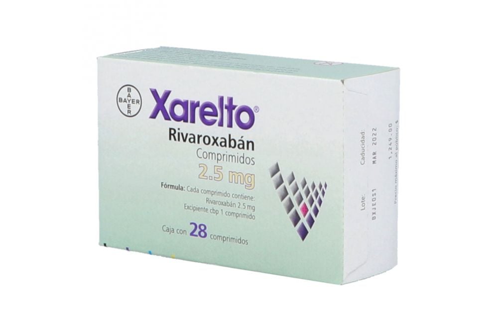 XARELTO 2.5 MG 28 CPR