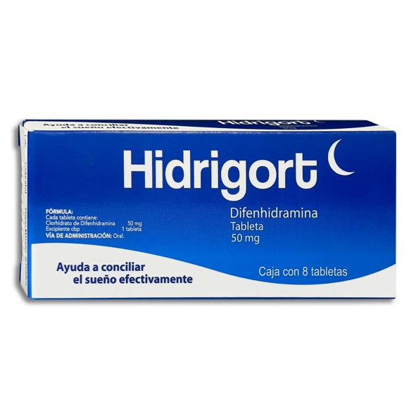 HIDRIGORT 8 TAB 50 MG
