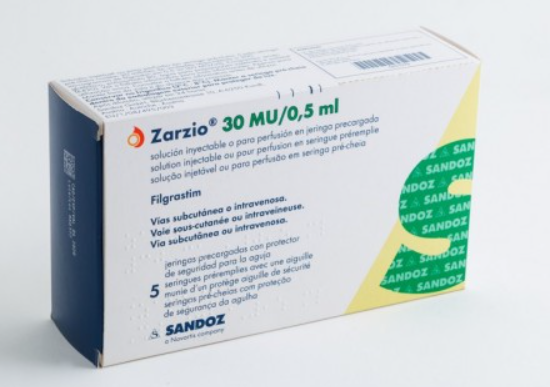 ZARZIO FILGASTRIM SOLUCIÓN 30 MIU/0.5MKL 1LISY MX