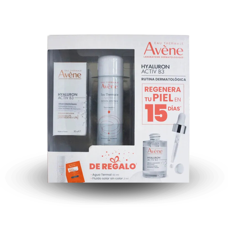 Kit Avene Serum Hialurónico + Agua Termal + Protector Solar
