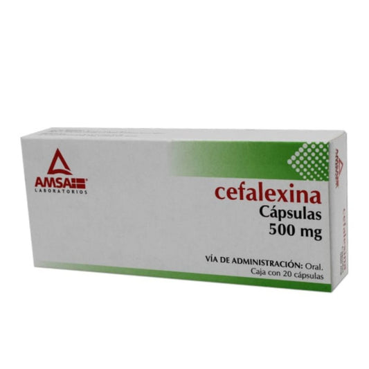 CEFALEXINA CAP. 500 MG. CAJA C/20
