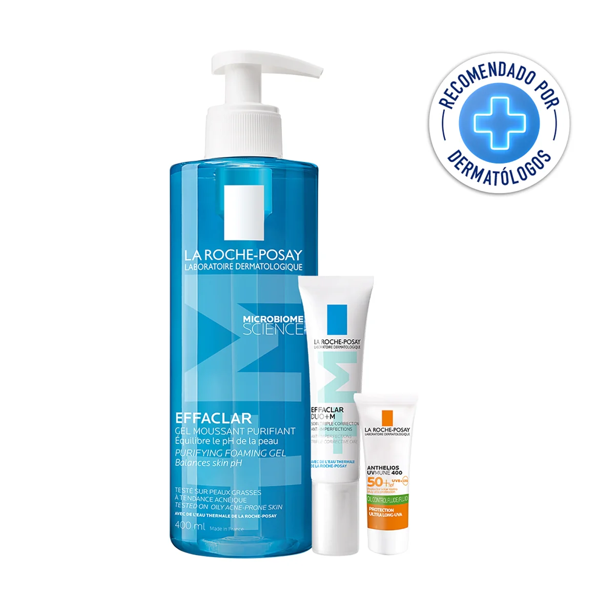 Kit Effaclar Limpieza Para Piel Grasa Efaclar Duo + Gel Limpiador + Anthelios UVMUNE