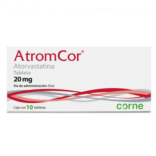 Atorvastatina 20 Mg 10 Tabletas Genérico Corne