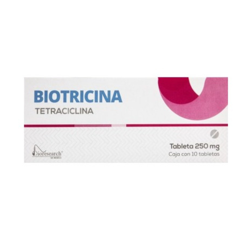 BIOTRICINA 250 MG CAJA C/10 TAB