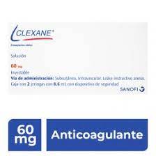 Clexane 60 Mg Solución Inyectable 2 Jeringas 0.6 Ml