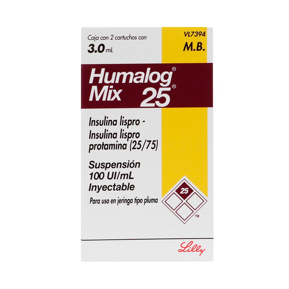 HUMALOG MIX 25 CART INT 2X3ML