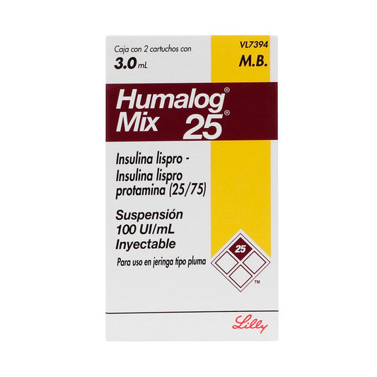 HUMALOG MIX 25 CART INT 2X3ML