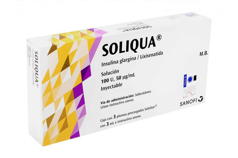 SOLIQUA 100U 50MCG S INY 3X3ML PLUM