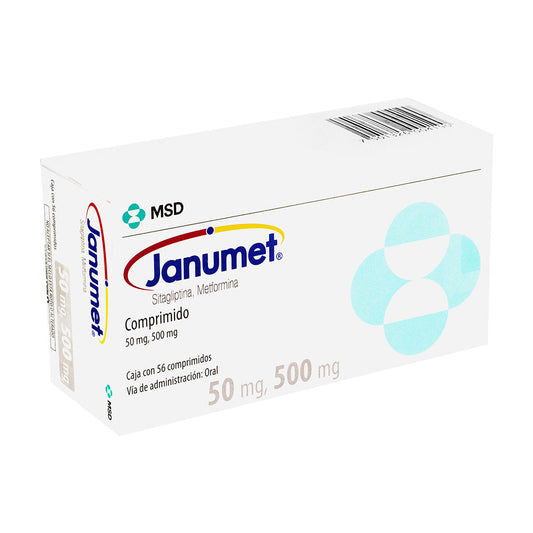 JANUMET 50/500 MG 56 CPR REC