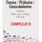 COMPLEJO B TAB.100/5/0.05 MG. CAJA C/FCO. C/30 (TIAMINA/PIRIDOXINA/CIANOCOBALAMINA)