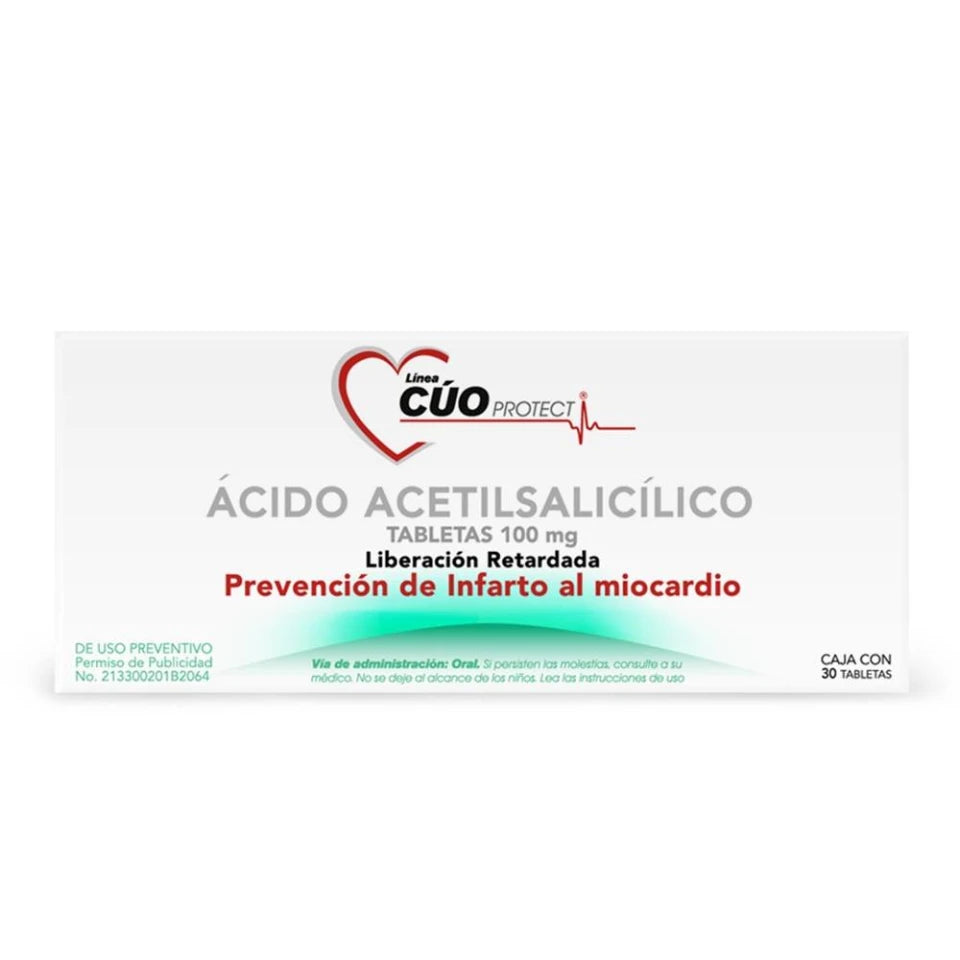 CUOPROTEC LR A-ACETIL 100MG 30TAB